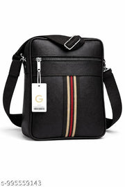 Men's Stylish Cross Body Sling Bag for 10 Inch Tablet | Leather Look Messenger Bag
