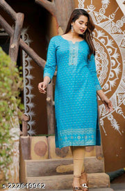 Aqua print kurti