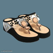 Stylish New Design Trendy Attractive Casual & Comfortable Rhinestone Decor Women's Flat Sandals For Girl's & Women