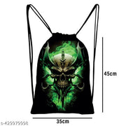 Printed Dori Bag Drawstring Backpack Small Bag Gym Bag tution bag Gift Bag for Everyday Use