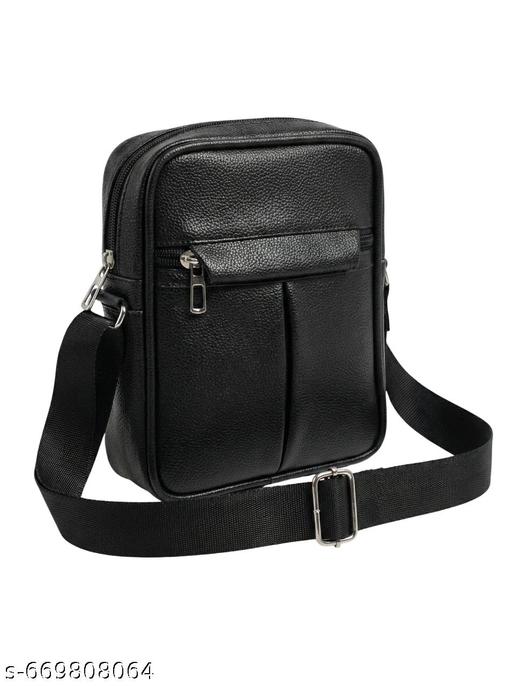 Crossbody Sling Bags || Stylish Shoulder Men & Women Cross Body Bag || Office Business Messenger Bag Water Resistant for Men and Women || (Pack of 1) || Black Colour