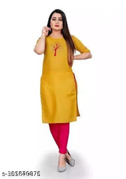 Fancy Festival Doimond  Hot Fix Cotton Kurti Combo-2