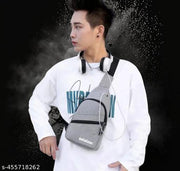 Cross Body Bag for Men, Stylish Shoulder Bag Chest Bags for travel CHEST BAG (Grey)