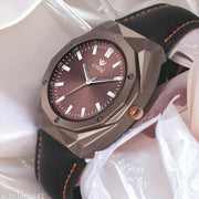 Lorenz Men's Fashion Stainless Steel Case Brown Analog Watch for Men | MK-4022R