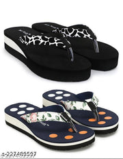 Two Soft Comfortable & Stylish Women's Daily Use Slipper/Flipflop for Women & Girls Combo of 2