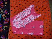 Latest Chikan Women's Cotton Embroidery Kurtis.