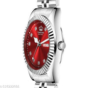 Legacy Series Stainless Steel Day and Date Functioning | Stylish Chain | Quartz Analog Watch for Boys/ Men