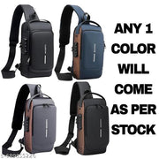 Sling Bag for Men & Women – Waterproof Anti-Theft Crossbody Backpack with USB Charging Port | Shoulder Bag for Travel, Outdoor, and Daily Use