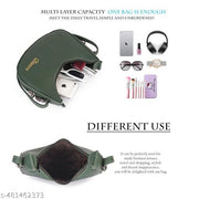 Dixon Dixon Dark Green Women Sling Bag Casual Half Moon Unique Design Shoulder Side Sling Bag For Women