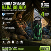 KT-125 High Bass 10W Bluetooth Speaker Thunder Sound Portable  AUX , USB , SD Card,4hour battery backup, (FAUJI), pack of 1