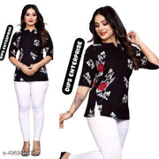 Floral/ varli Printed Short Kurti , Kurta Short Top for women