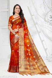 NEW FANCY ORGANZA SAREE  MULTY COLOUR SAREE