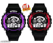 Fancy Unisex Waterproof 7 Light Digital Multifunctional Watch For Kids Boys And Girls pack -2 Fancy Unisex Waterproof 7 Light Digital Multifunctional Watch For Kids Boys And Girls pack -2