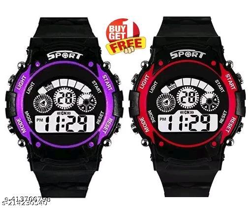 Fancy Unisex Waterproof 7 Light Digital Multifunctional Watch For Kids Boys And Girls pack -2 Fancy Unisex Waterproof 7 Light Digital Multifunctional Watch For Kids Boys And Girls pack -2