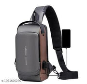 Waterproof Polyester Slim Unisex Crossbody Sling Bag Chest Backpack Men's Shoulder Bag, Leisure Travel Handbag, Hard Shell Anti-Theft Chest Bag