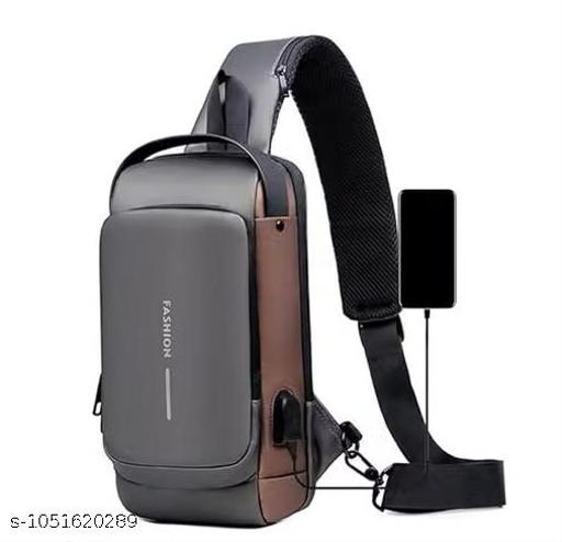 Waterproof Polyester Slim Unisex Crossbody Sling Bag Chest Backpack Men's Shoulder Bag, Leisure Travel Handbag, Hard Shell Anti-Theft Chest Bag