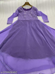 georgette mirror work dress