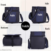FKT-Black Blue (1K Danier) Side Bag Multipurpose Hand Bag Sling Bag Slim Bag for Office, Cash, Business Collection, Travelling | Stylish Hanging Side Messenger Bag