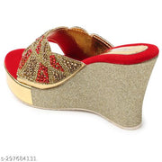 Albela Women's Trendy Partywear & Bridal Wedge Heel Sandal