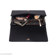 RESHU 6 card slot premium PU leather with heart batch fitting  zipper hand purse for women
