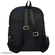 Latest & Trendy Backpack For Girl Women Casual Stylish Backpack | Black Solid Ladies Bag for College, Office | Backpack for Travel