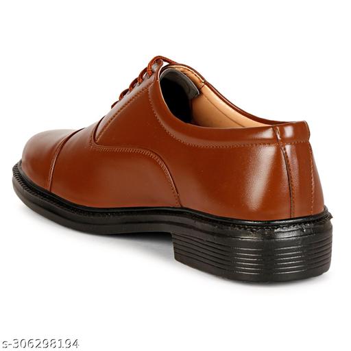 Original Synthetic Leather Oxford Shoes for Man-SUITS ALL OCCASION-TAN AND BROWN