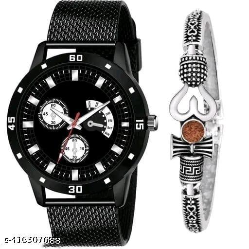 Men's PU Men style Boys Hand Watch Gents 2023 Luxury Design PU BELT New Model Analog Watch - For Men & Boys