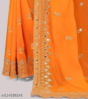 EMBROIDERY MIRROR SAREE
