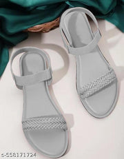 Trendy Stylish Grey Women’s Flats Sandals