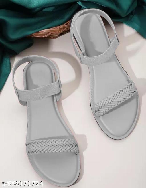Trendy Stylish Grey Women’s Flats Sandals
