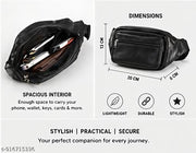 Black Waist Bag Crossbody