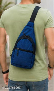Premium Blue Crossbody Sling Bag for Men & Women