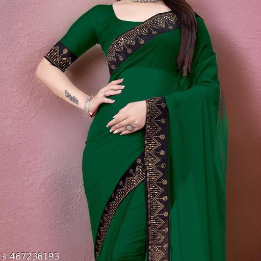 NEW LATEST HOTFIX DIAMOND AND TRANDING SWIROSKI SAREE  WITH SEPARATE BLOUSE