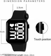 Trending Black Colour Big Led Light Digital Watch for Girls n Womens