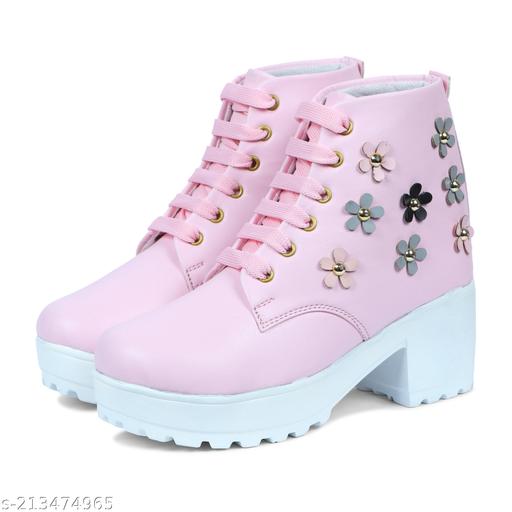 ARKER Trendy Latest Stylish Design Boot for Women Latest Design Ankle Length Boot for Women Extra Soft Comfort Boot for Women Chunky Sole Boot For Women High Heel Boot For Women Casual Boot For Women/Girls/Female/Ladies