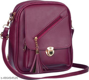 Black Women Sling Bag Trendy Casual College 3 in 1 SlingBag Handbag & Backpack for Women & Girls