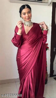 Bollywood plen saree with blouse