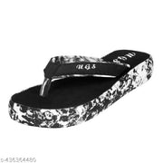 HILLINGS"Doctor Ortho" Slippers for "Women & Girls" -"Light weight", "Soft Footbed", "Comfortable" & "Stylish" | Suitable for "Knee Pain", "Diabetic" & "Orthopedic" Footwear for "Women"(BLACK)