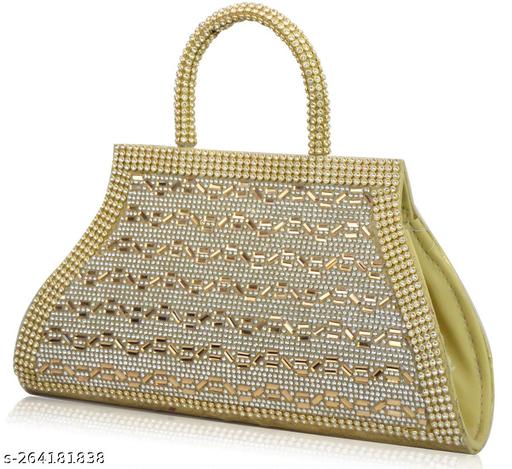 Aroy Trendy Women Velvet Bridal Clutch