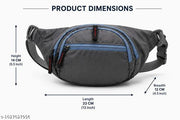 Flikker: Stylish Unisex Polyester Kawar Yatra Waist Bag | Water-Resistant Crossbody Chest Bag Trendy Side Bag  for Boys Belt Bag Girls Unisex Crossbody Wallet Purse Small Wallet Pouch Fanny Pack Swag Bag for Man Hip Bag (Grey, Pack of: 1)