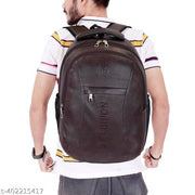 Latest Leather Fashionate School Bags Laptop Backpack Waterproof PU Leather Backpacks for Men Women Boys & Girls Backpack Unisex Artificial leather backpack bag/casual/college/school/office 30 Liters