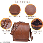 True Indian PU leather sling bag, Cross Body Bag Men’s | Stylish Shoulder Bag Men | Versatile Hand Bag for Men | Ideal for Travel & Office | Sling Bag Mini Passport Shoulder Strap Bag