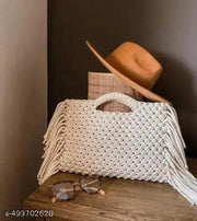 Women's Premium Handmade Macrame Sling/Cross/Boho Fringe Handbag, Both handmade and sling bag. size : 12*10 inches .