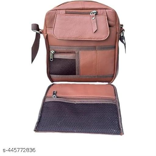 Genuine Leather Sling Messenger Bag for Men and Women