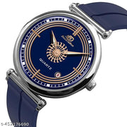 Date Function  Magnet Strap Analog Watch for Men & Boys Silver_26000k