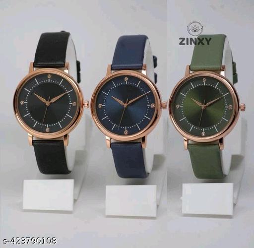 Best Quality Festive Season Flower Designer Round Dial Attractive Leather Belt women watches combo pack of 3 combo wathces for women stylish girl watches combo pack of 3 analog watches wrist watches combo watches