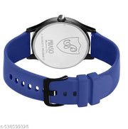 Blue Dial & Blue Silicone Strap Watch For Men