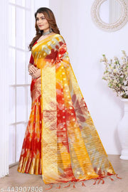 NEW FANCY ORGANZA SAREE  MULTY COLOUR SAREE