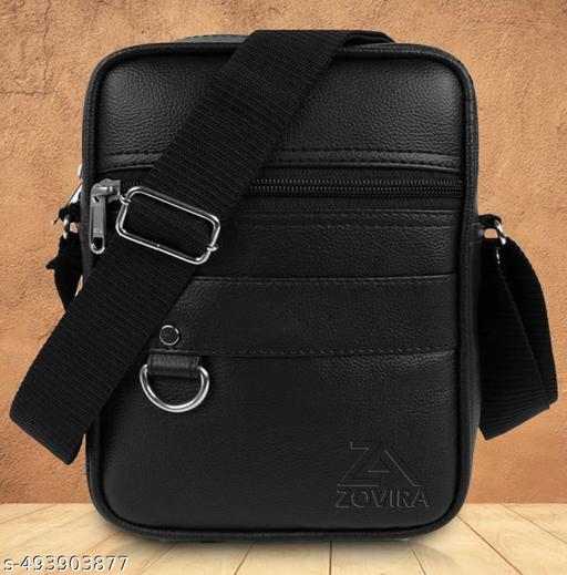 ZOVIRA Premium Crossbody Sling Bag for Men – Stylish, Durable, and Practical for Travel, Work, and Everyday Use – Adjustable Strap, Multiple Pockets, Lightweight Design Pack of 1 (BLACK)