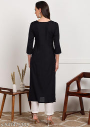 Women Georgette Printed Front Slit Kurta |Lace border/ dresses For Women | Party wear dresses| Gown for women | Long Gown for women | Ladies Gown \Anarkali Kurtis\Rayon Kurtis\Cotton Kurtis\Rayon Kurta Sets